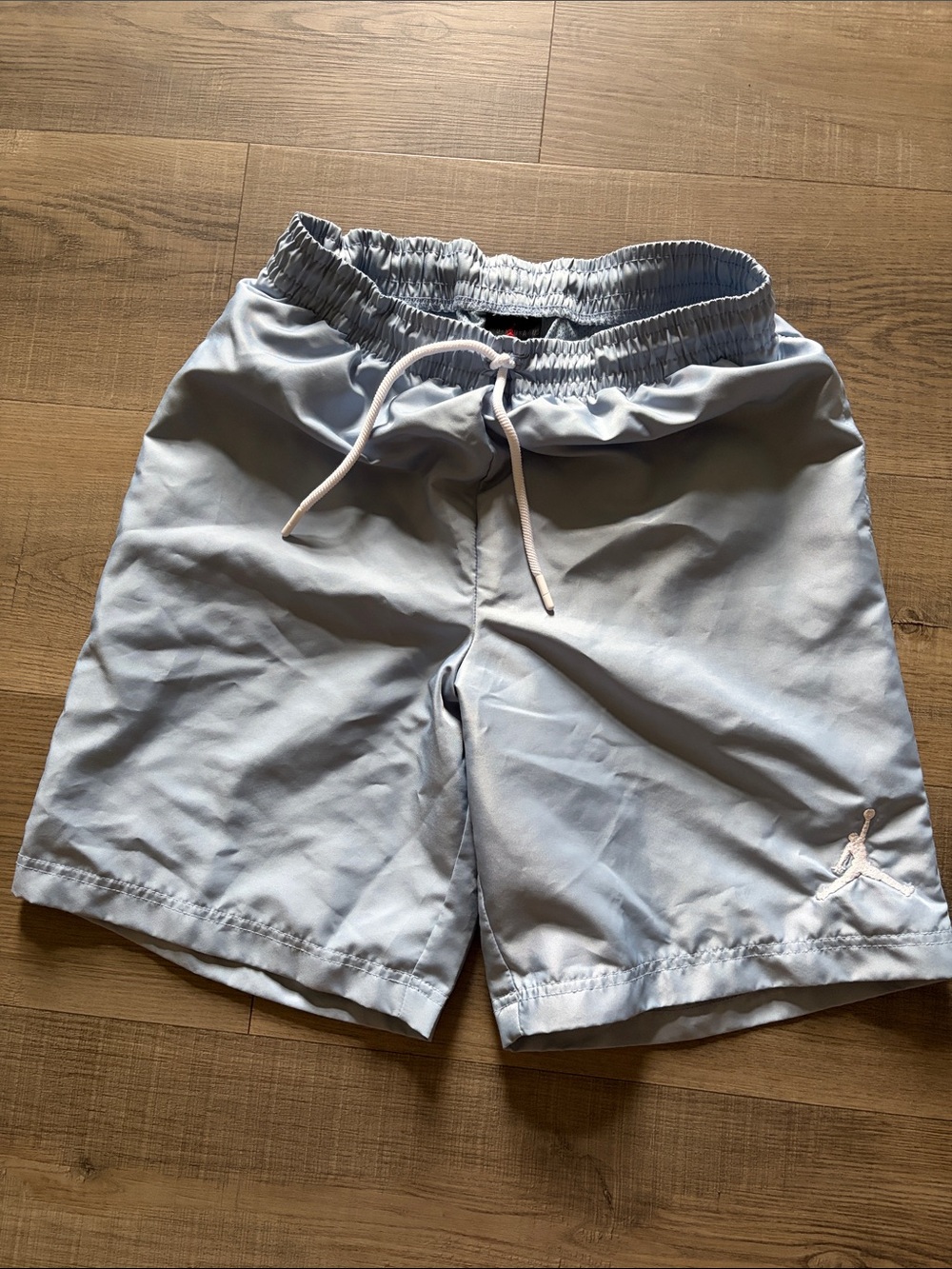 Light Blue / Gray Boy’s Jordan Jumpman Shorts with Drawstring. NWOT